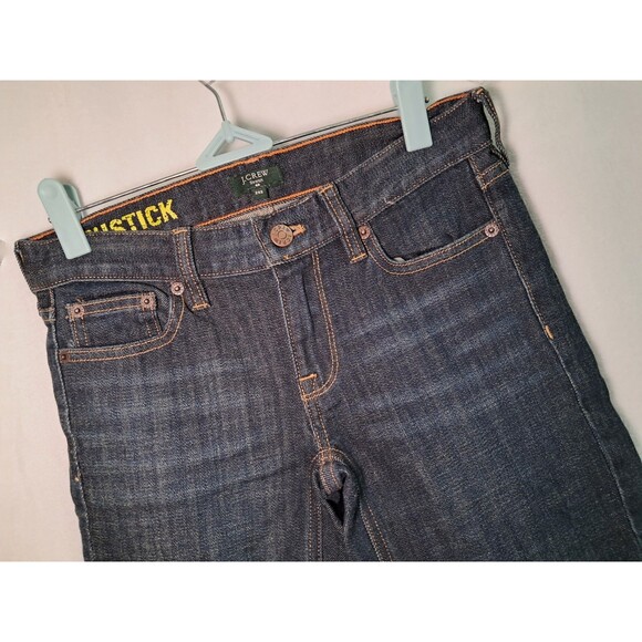 J.Crew Matchstick Straight Leg Jeans Cotton Stretch Denim Blue W/Fading 24S NWT - Picture 3 of 11
